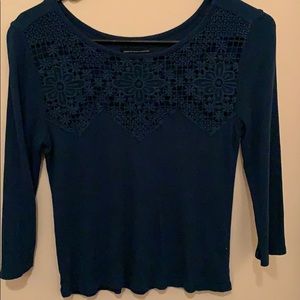 Embroidered American eagle top